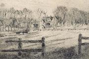 Camille Pissarro Field with mill at Osny oil on canvas